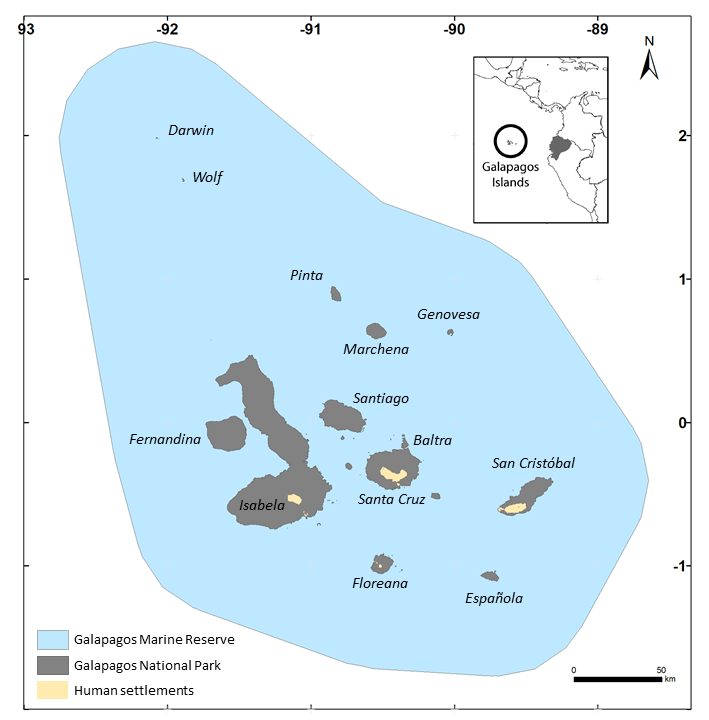 Mapa de Galápagos